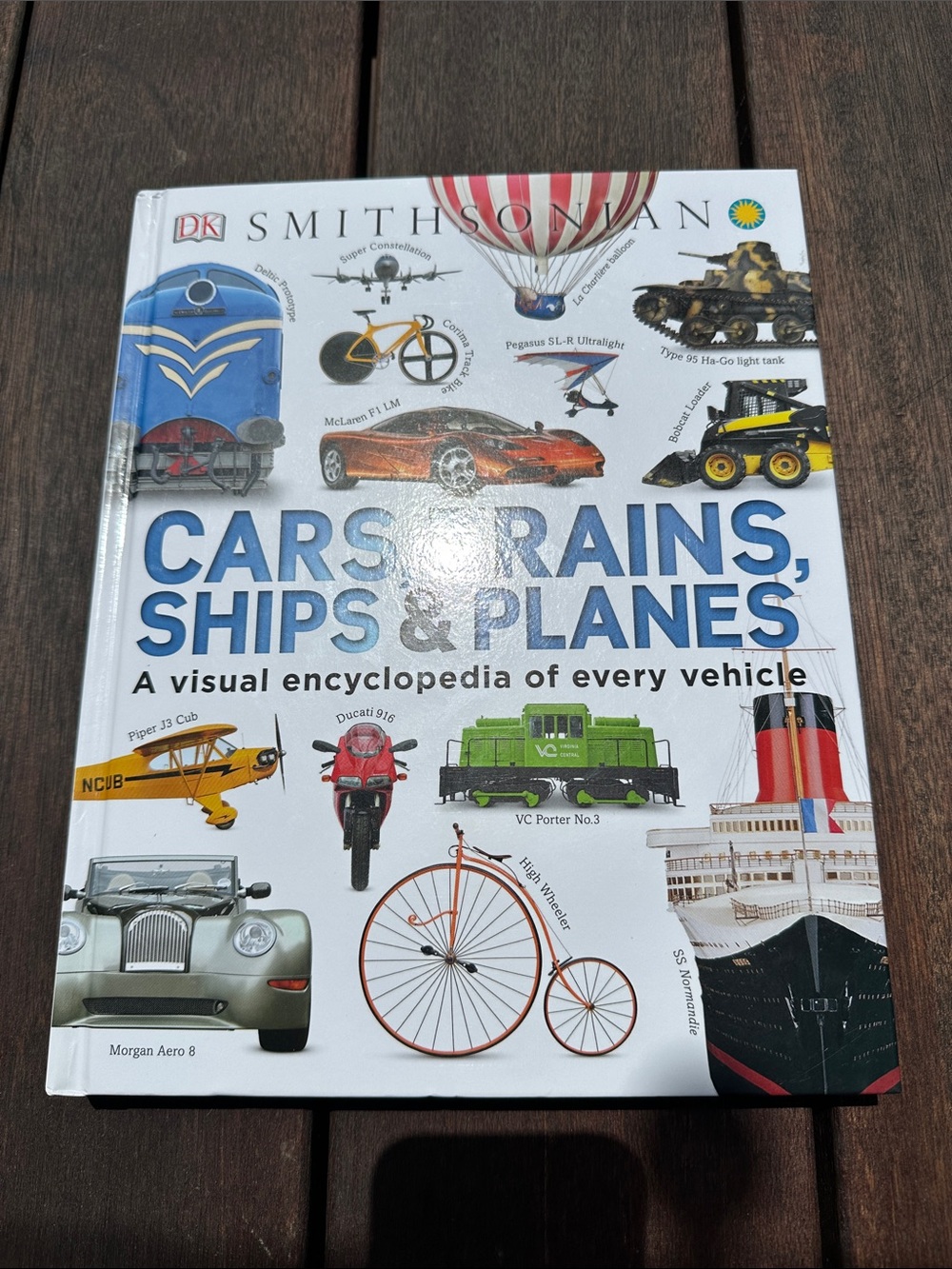 Smithsonian 'Cars, Trains, Ships & Planes' Visual Encyclopedia - White Cover